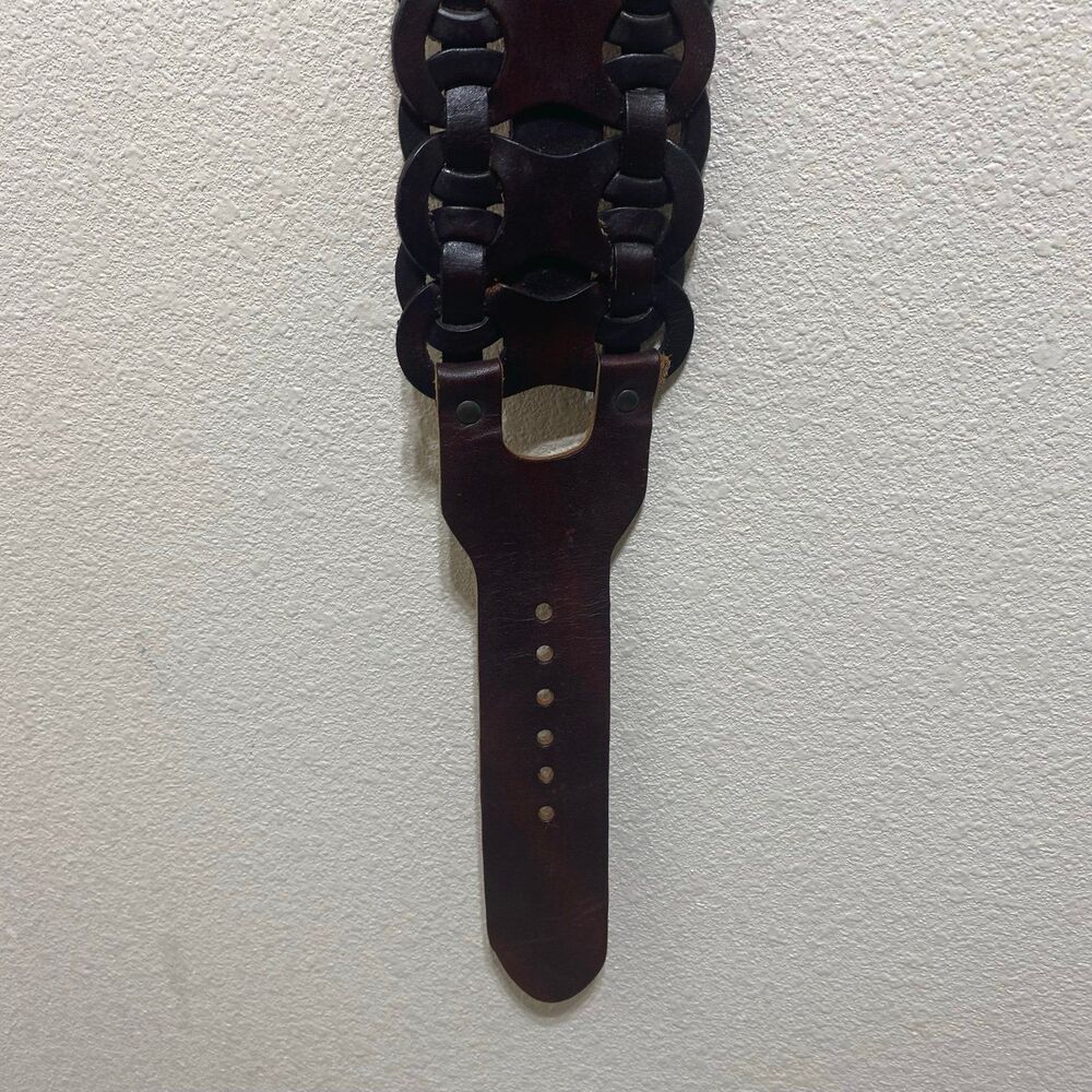 Genuine Brown Leather Women's Belt Size Medium - Picture 7 of 12